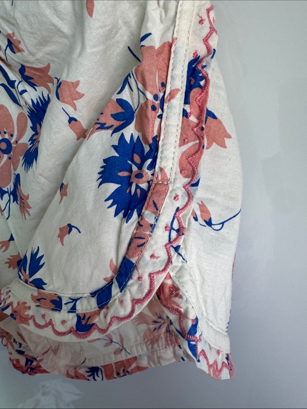 Bonjour diary Floral Two-Piece Set in Cream with Pink & Blue Flowers size8y - Picture 6 of 7